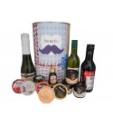 Lata con abre fácil con productos gourmet para regalo