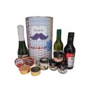 Lata con abre fácil con productos gourmet para regalo hombre