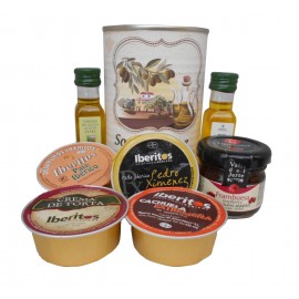 Lata con Aceite de Oliva Virgen extra, Aceite de Oliva Virgen ecológica, mermelada, pate y crema de torta 2