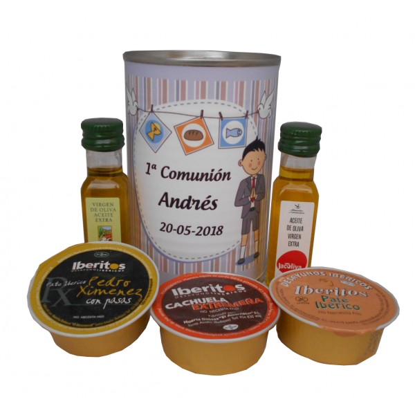 Lata con abre fácil con aceite Virgen extra, Aceite de Oliva Ecológica y paté surtido