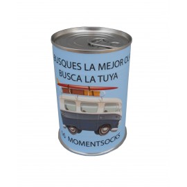 Calcetín Furgotena surf con la frase NO BUSQUES LA MEJOR OLA, BUSCA LA TUYA 2