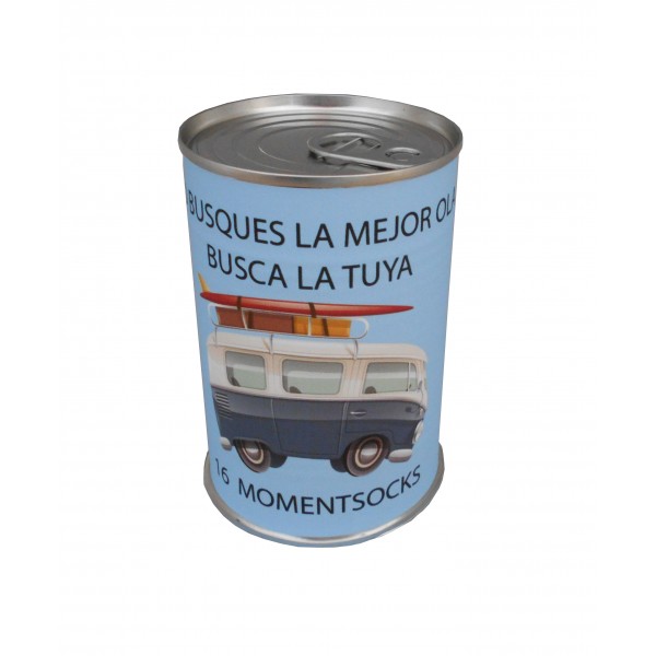 Calcetín Furgotena surf con la frase NO BUSQUES LA MEJOR OLA, BUSCA LA TUYA