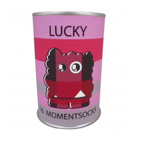 Calcetín con la frase LUCKY