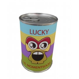 Calcetín tonos verdes con la frase LUCKY 2