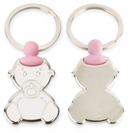 Llavero niña con chupete en lata 2