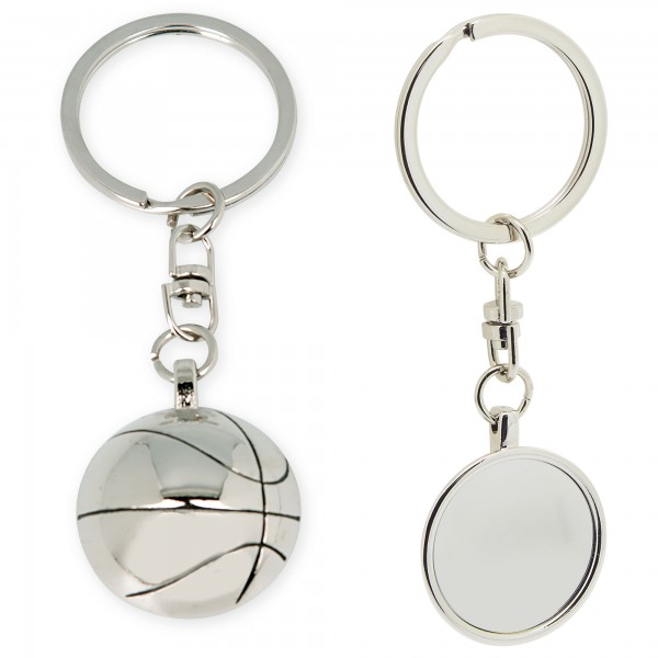 Llavero baloncesto con espejo en lata