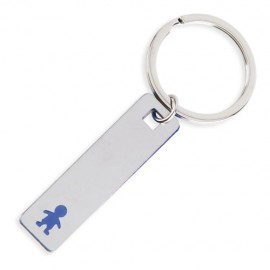 Llavero con silueta niño en lata 2