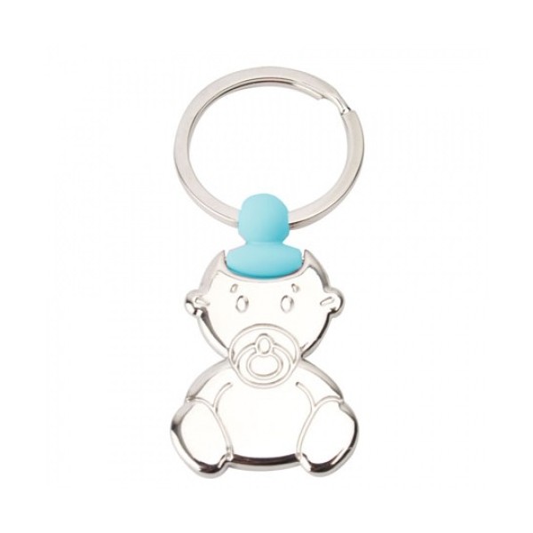 Llavero con chupete niño en lata