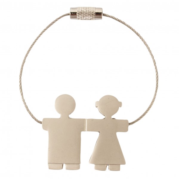 Llavero duo niño y niña en lata