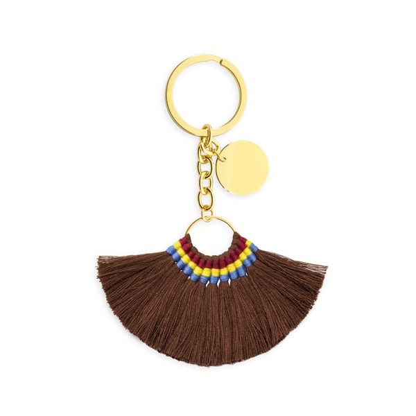 Llavero en forma abanico en lata