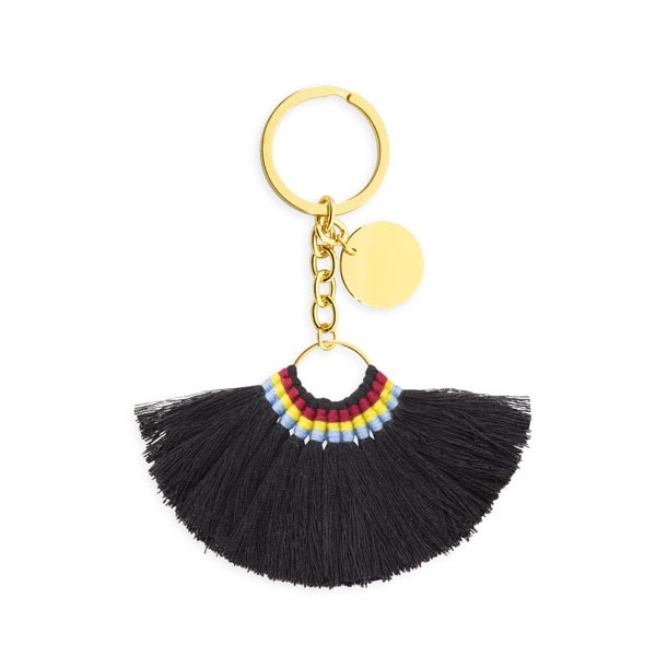 Llavero en forma abanico en lata