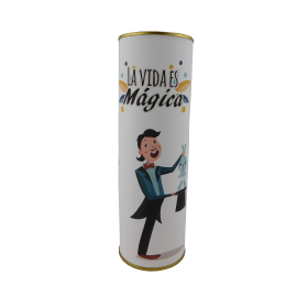 Abanico frase "La vida es mágica disfrutala" en lata 2
