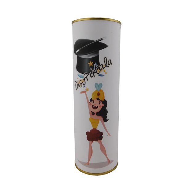 Abanico frase "La vida es mágica disfrutala" en lata