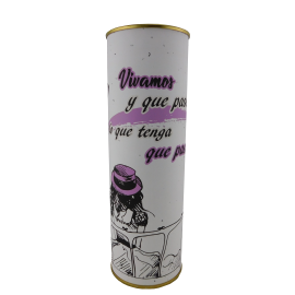 Abanico frase "Vivamos y que pase lo que tenga que pasar" 2