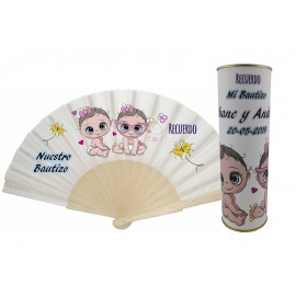 Abanico bautizo niño y niña modelo 720 en lata 2