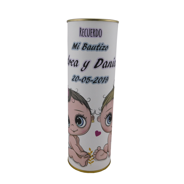 Abanico bautizo Niño y niña modelo 720 en lata