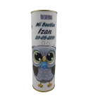 Abanico bautizo niño buho modelo 724 en lata