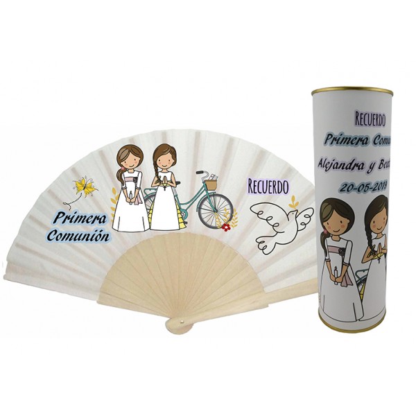 Abanico Comunión niñas modelo 727 en lata
