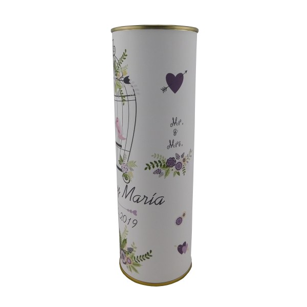 Abanico de boda pájaros en lata