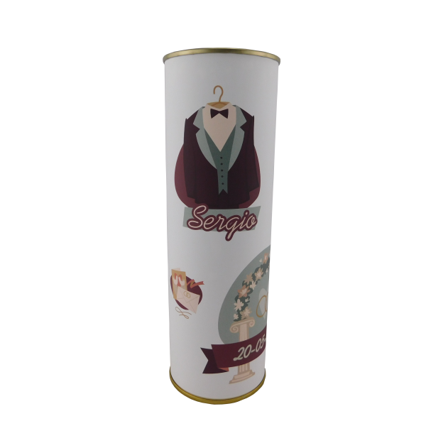 Abanico de Boda trajes en lata