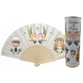 Abanico de bodanovios y rosa en lata 2