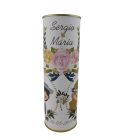 Abanico de bodanovios y rosa en lata