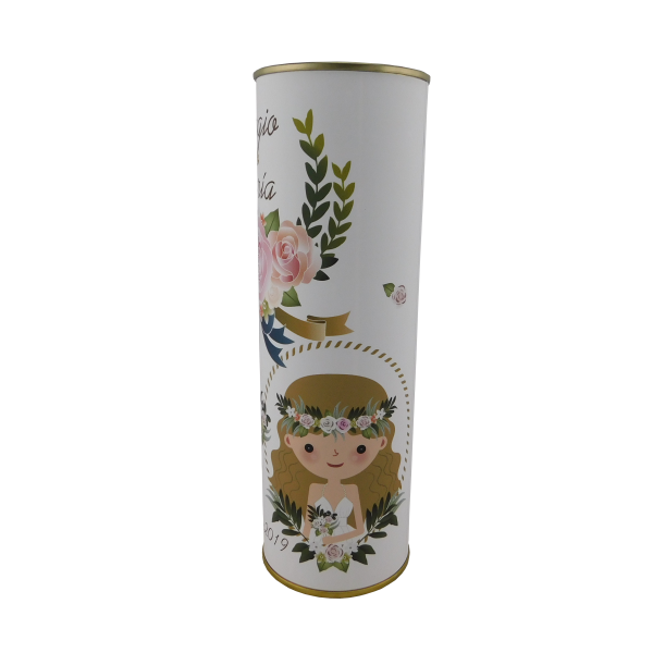 Abanico de bodanovios y rosa en lata