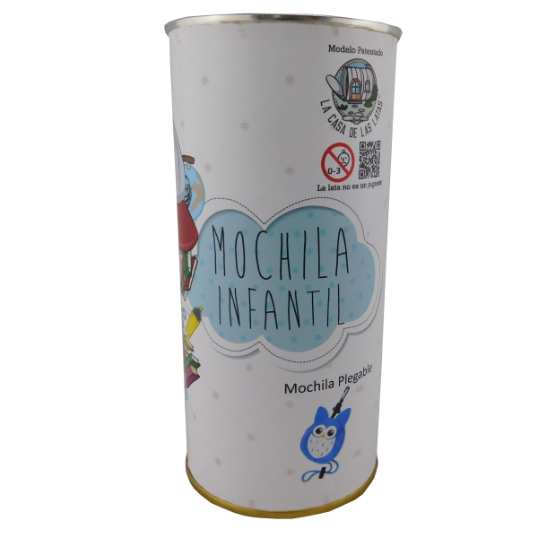 Mochila infantil buho en lata