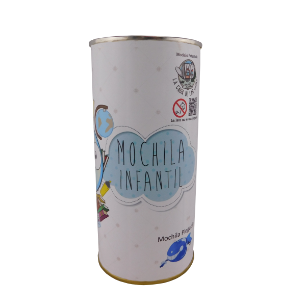 Mochila ballena en lata