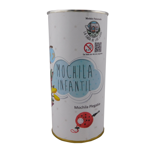 Mochila infantil mariquita en lata