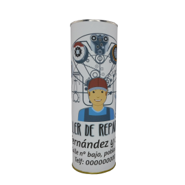 Abanico personalizado para Taller mecánico en lata 2