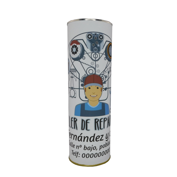 Abanico personalizado para Taller mecánico en lata