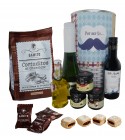 Lote de regalo Gourmet para hombre en lata gigante PERSONALIZADA con abre fácil