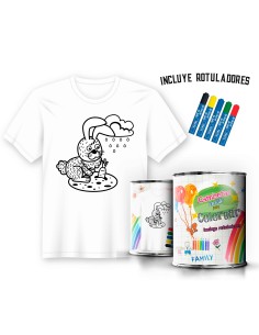 Camiseta de Pintar Infantil Conejo