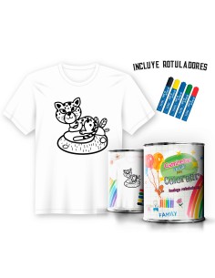 Camiseta de Pintar Infantil Jaguar