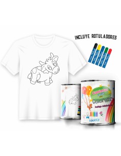 Camiseta Infantil de Pintar Vaca