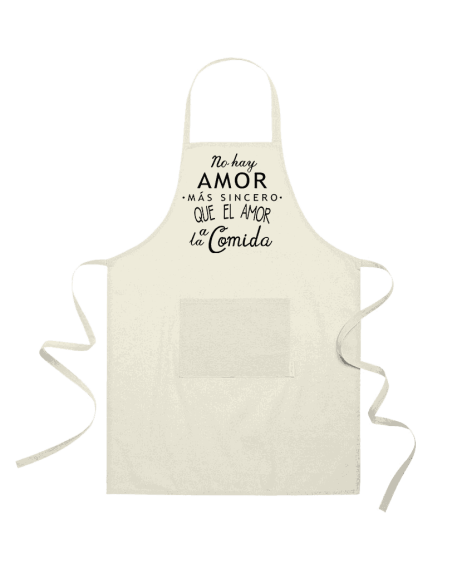 Delantal Personalizado "No hay Amor mas sincero....."