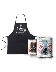 Delantal Negro Personalizado "El Arte de Cocinar"