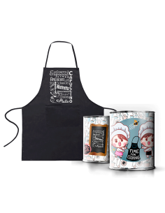 Delantal Negro Personalizado "Capuccino"