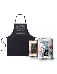 Delantal Negro Personalizado "Bienvenido a Nuestro....."