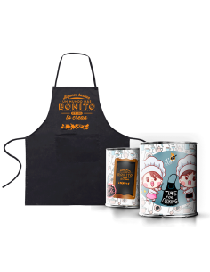 Delantal Negro Personalizado "Algunos Buscan un Mundo..." 2