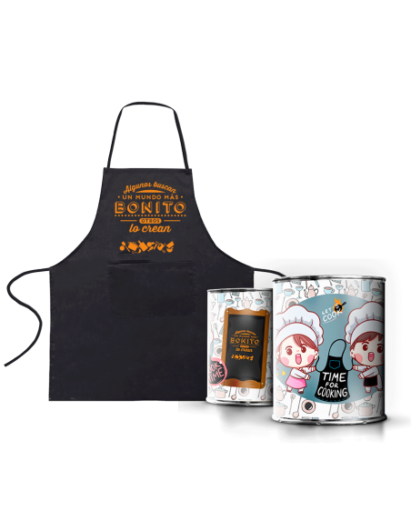 Delantal Negro Personalizado "Algunos Buscan un Mundo..."