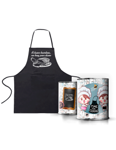 Delantal Negro Personalizado "A buen hambre, no hay pan duro"