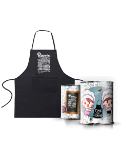 Delantal negro personalizado "Receta Secreta"