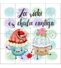 Puzzle con la frase "La vida es chula contigo" en lata