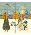 Puzzle Navidad con la frase "Feliz Navidad" en lata