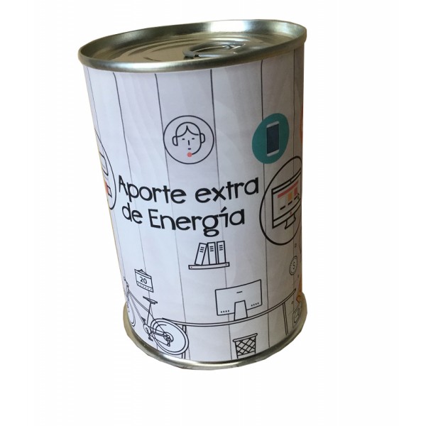 Power Bank en lata con abre fácil