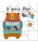 Puzzle Oso con la frase "Te Quiero Papá" en lata