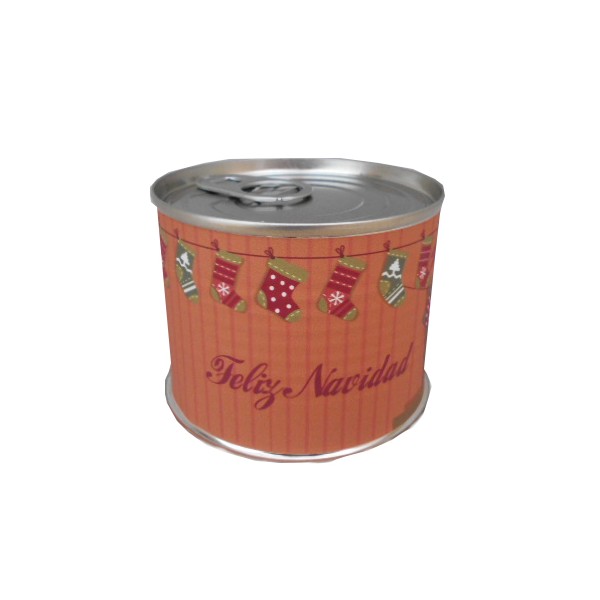 Puzzle Navidad con la frase "Feliz Navidad - Merry Christmas" en lata