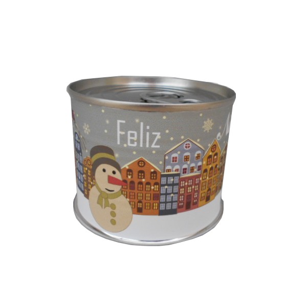 Puzzle Navidad con la frase "Feliz Navidad" en lata